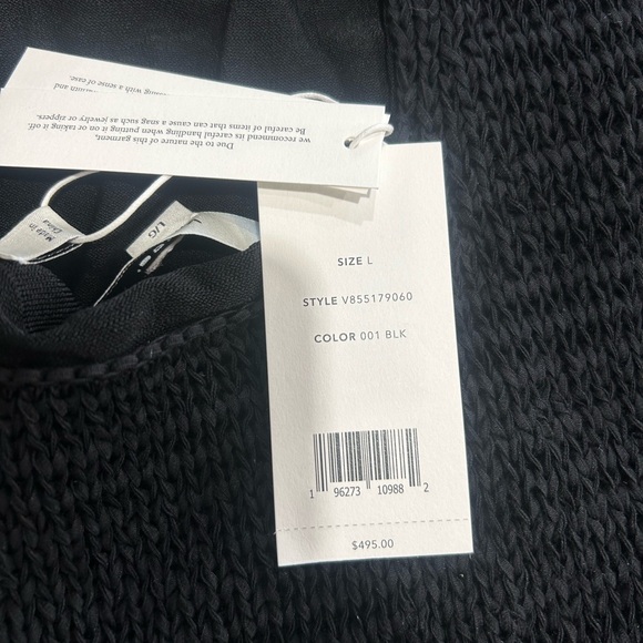 Vince textured tank Dress Size L Black NWT - Picture 6 of 7